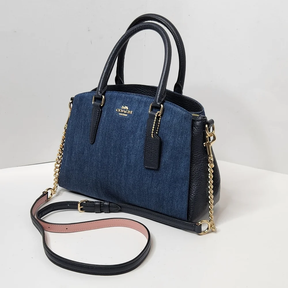 Coach Blue and Black Crossbody Bag - Picture 3 of 15